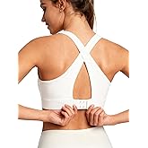 Gefyvcf Sports Bra Medium Support with Adjustable Back Clasp – Removable Padded Cup Yoga Bra