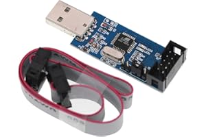 51 AVR ATMEGA8 Programmer USBASP USB ISP Downloader 10 Pin USB Programmer 3.3V 5V with Cable 6 inches Length Compatible with 