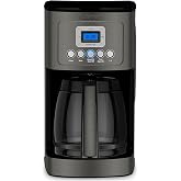Cuisinart 14-Cup Coffee Maker, Programmable PerfecTemp Glass Carafe Coffee Machine with 1-4 Cup Setting, Brew Strength Control and Pause, Stainless Steel, DCC-3200BKSNAS, Black