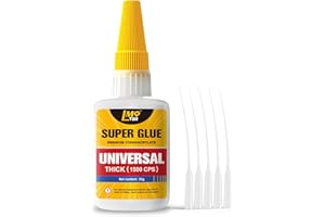 LMQ LASH Super Glue Thick CA Glue Clear 30 Gram, Heavy Duty Superglue Instant Cyanoacrylate Adhesive for Plastic Ceramic Leather Metal Glass Wood Pla Shoe Sole Repair, Strong Oily Liquid Bonding