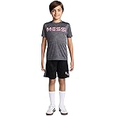 Messi boys Lifestyle Short Sleeve 2-piece Set, Slim-fit Jersey Set With Top & Shorts