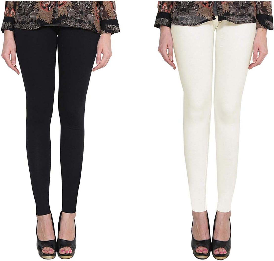 Women's Cotton Ankle Length Leggings (Combo Pack of 2)