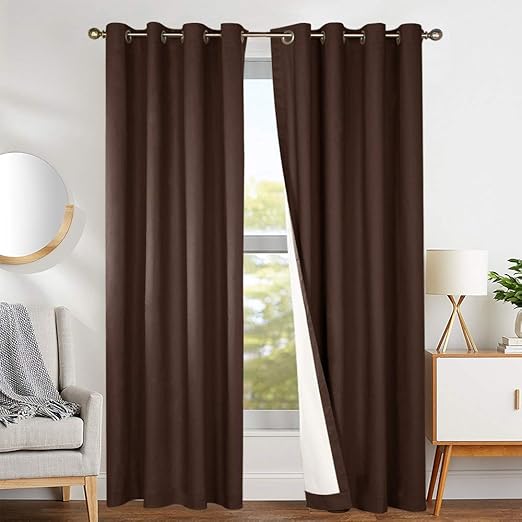 Amazon Com Jinchan Blackout Thermal Curtains 84 Inch Lined