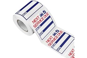 PERFORMORE 300 Pcs Oil Change Stickers – 2” x 2” Removable Vinyl Labels for Windshield, Auto Maintenance Reminder Stickers, Next Service Due Stickers (1 Roll)
