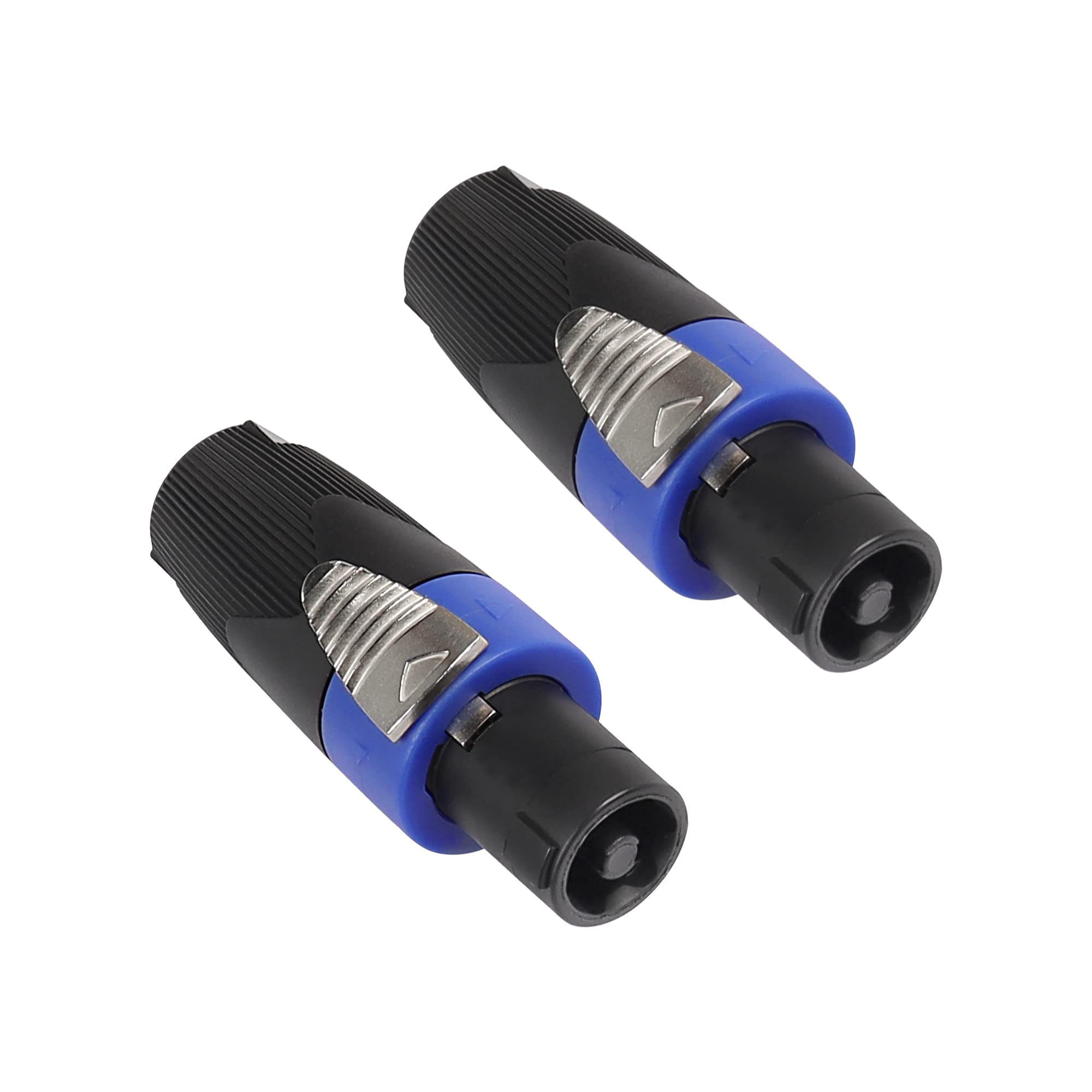 XMSJSIY Speakon Connector NL4FC Speaker Cables Head Speakon Cable Connector 4 Pole Adapter Twist Lock Audio Speaker Plug 1/4" Cables Compatible with Speakon NL4FC,NL4FX,NLT4X,NL2FC - 2PCS — image 1