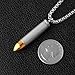 HZMAN Lord's Prayer Stainless Steel Cross Bullet Cremation Jewelry Keepsake Ash Urn Necklace (Silver Gold)