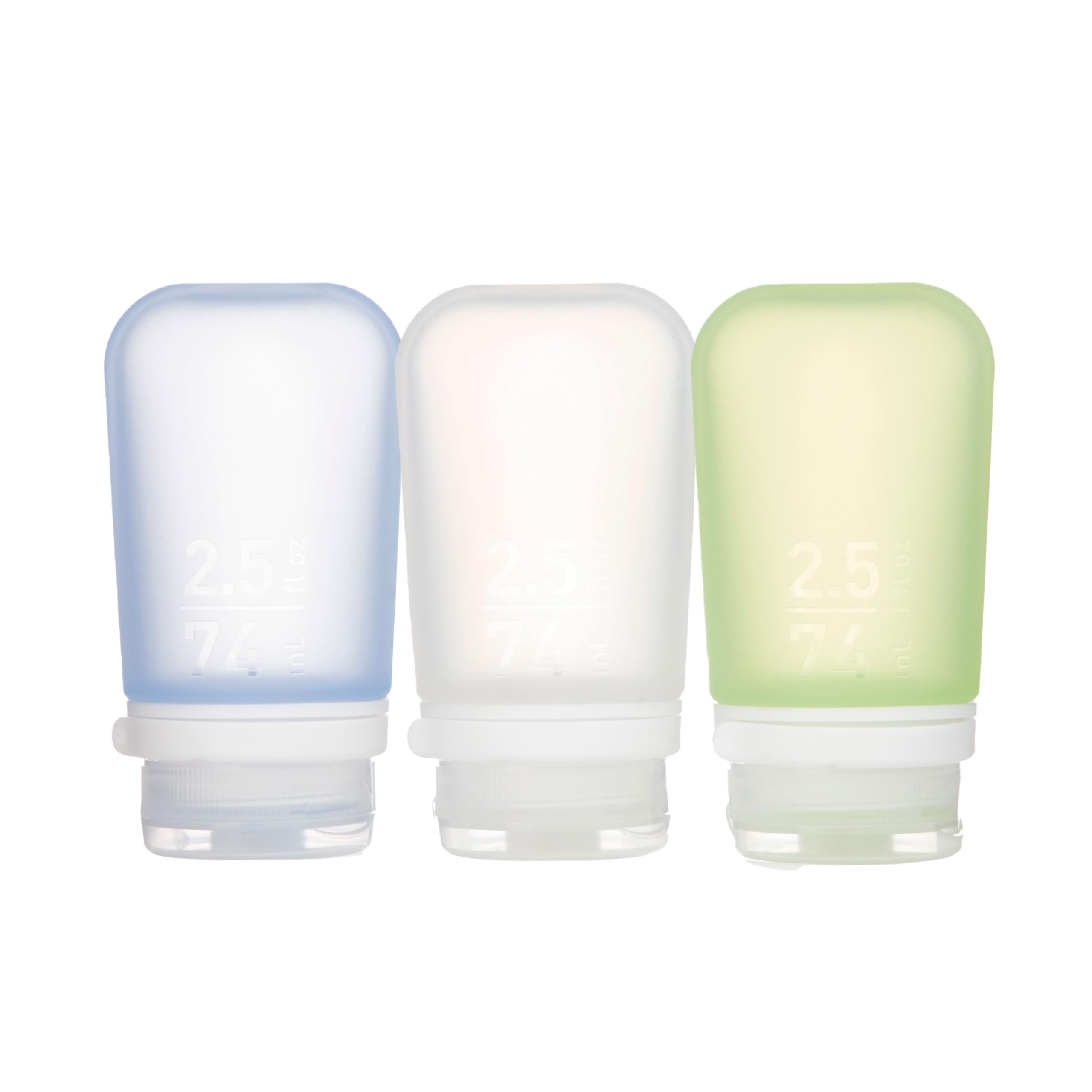 humangear GoToob+ 3-Pack Medium 74ml Clear/Green/Blue