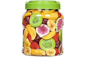 RETBST Crispy Fruits and Vegetables, Dried Fruits and Vegetables, Mixed Fruits, Dried Fruit Chips, Okra, Radish, Banana, Durian, Fig, Crispy Fruit Snacks, Chinese Snack Gift Package (1 Can)