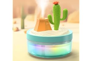Mini Humidifier for Bedroom, Ultrasonic Cool Mist USB Powered Cute Plant & Landscape Small Air Humidifier. Portable Bedroom D