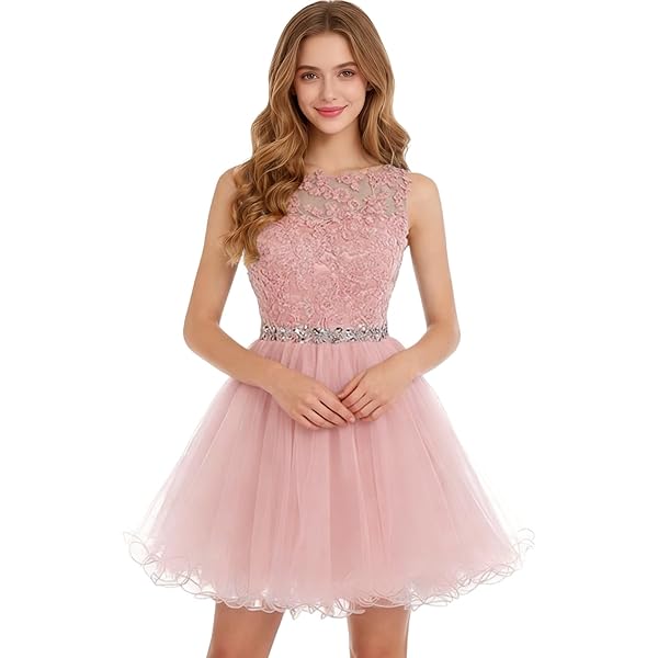 strapless open back dress Pink 2 Pieces Lace Satin Long Prom Dresses with Side High Slit, 2 Piec –  Shiny Party main image 1
