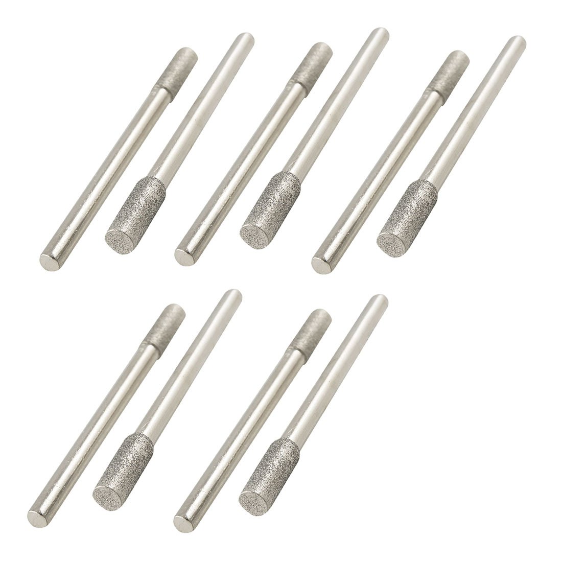 Sourcingmap 10 Pcs 4mm Dia Cylindrical Tip Polisher Diamond Mounted Points Bits