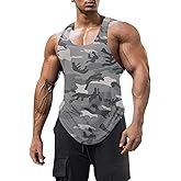 FITMENS Mens Stringer Tank Tops Y-Back Bodybuilding Sleeveless Gym Muscle Workout Shirts