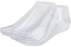 Holibanna Silicone Mannequin Foot Plastic Shoes Ankle Chains Display Foot Model Art Sketch Display Sandal Shoes Socks Transparent