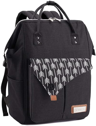 Lekebaby Nappy Changing Bag Backpack with Mat & Stroller Straps Arrow Print