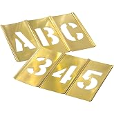 CH Hanson 10068 1" Brass Letters &amp; Numbers Set 45 pc