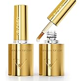 VENALISA 2 Pcs No Wipe Gel Top Coat Set- High Gloss Shiny Long Lasting Top Coat Clear Gel Nail Polish Kit, Nail Art Home and Professional Manicure