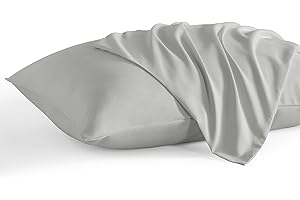 KJ LINEN Toddler Travel Pillow Cases Set of 2, 600 Thread Count 100% Egyptian Cotton Pillow Covers for Boys and Girls with Envelope Closure, 12" x 16" (Silver)