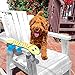 Outward Hound Fire Biterz Red Lizard Plush Firehose Material Interactive Dog Toy, Medium