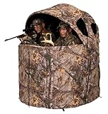 Ameristep Deluxe 2 Person Tent Chair Hunting Blind, Realtree Xtra