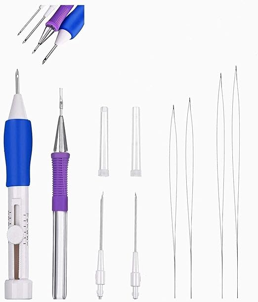 Игла для ковровой вышивки лавор. Металлический крючок для вязания. Setting needle. Иглы для фелтинга. Игла "punch needle".