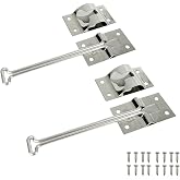 ESUDNT Rv Door Latch Trailer Door Latch 304 Stainless Steel Camper Door Latch Trailer Door Holder Rv Door Holder Rv Screen Door Latch 6 Inch Metal T-Style Door Holder For Cargo Trailer, Truck,(2 Pack)