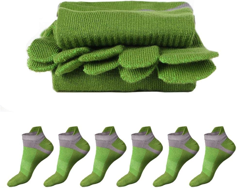 DESDEMONA MenS 6 PAIRS TOE SOCKS Soft & Comfortable Five Finger Running Socks