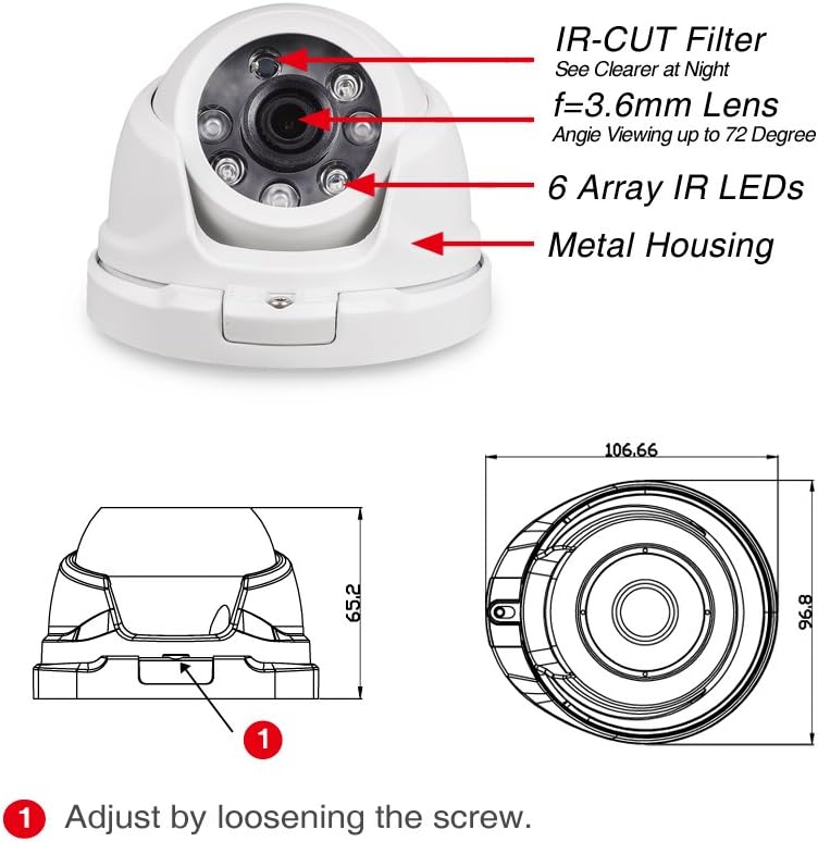 Tonton 8CH Full HD 1080P CCTV Security Surveillance System, 5in1 DVR