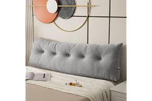 Jaysydd Queen Size Headboard Pillow Position Support Long Pillow for Bed Daybed Pillows Headboard Cushion King Size Wedge Pillow