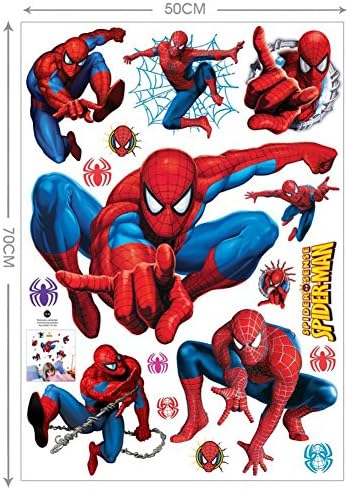 Peel and Stick Wall Decals Stickers for Children &amp; Kids &amp; Baby &amp; Nursery Wall Art Room Decor (Spider-Man)