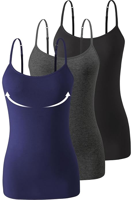 Knuffnee Cotton Tank Top For Women Camisole With Shelf Bra...