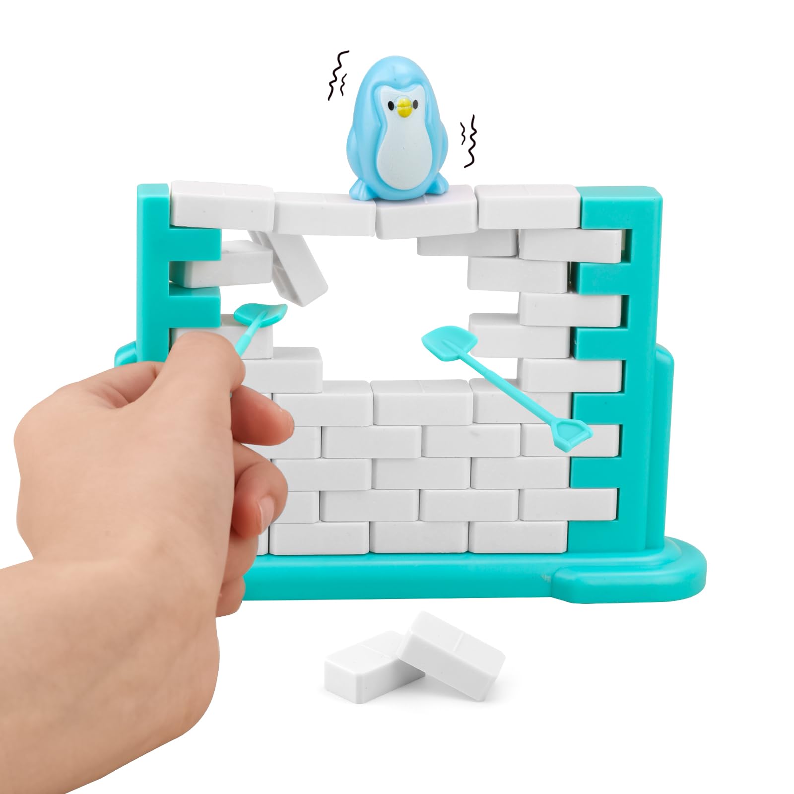 Photo 1 of Penguin Board Breaker Game Toy, Penguin The Ice Game Building Pushing Walls Funny Family Puzzle Table Breaking Frozen Montessori Don't Break Toys Gift for Kids Children Boys Girls Party