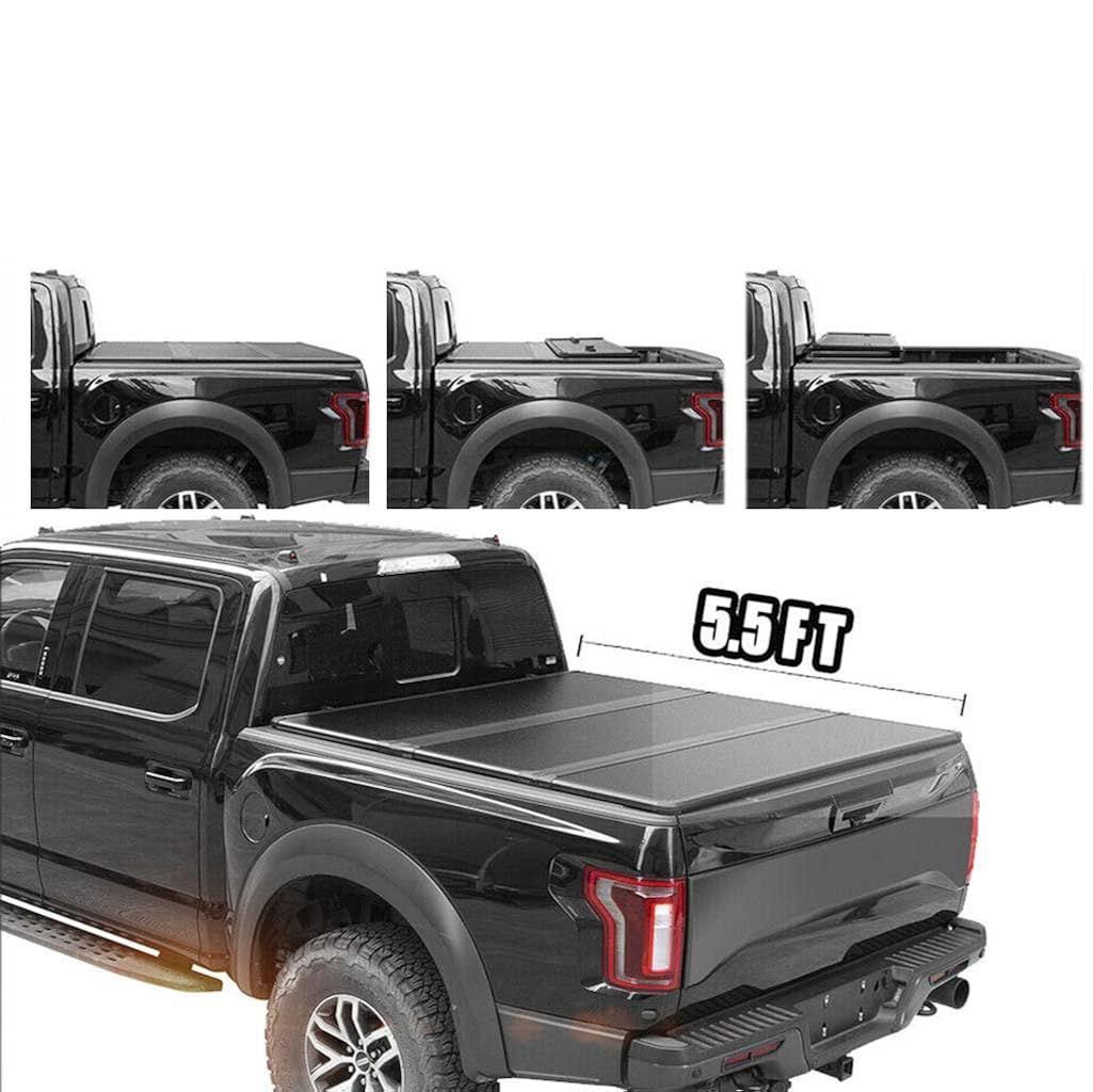 Wkgre 5 5ft Truck Tonneau Covers For Ford F150 2019 Short Bed Hard Tri Fold Pickup Body Cover Tonneau Cover Clamp On Us Black 5 5ft Clothing Lp Neto Z Co Il