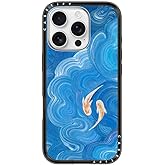CASETiFY Compact iPhone 16 Pro Case [Slim and Sleek/Compatible with Magsafe / 4 ft. 2X Military Grade Drop Protection] - Two Little Koi - Clear Black