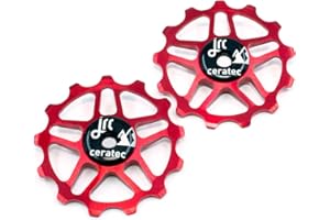 JRC Components Pair of 13T Jockey Wheels for Shimano MTB 12SPEED | Ceramic Derailleur Pulley Wheels | Hybrid Ceramic Bearing