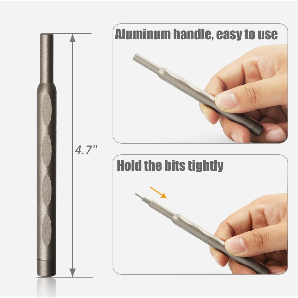 Kingsdun Small Screwdriver Set, 22 in 1 Precision Screwdriver Bit Set with Torx Pentalobe Phillips Flathead and Triwing Magnetic Driver Bits for Eyeglasses, iPhone,Macbook,Xbox & Computer