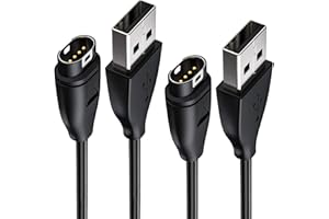 AODE Garmin Fenix 6 6S 6X Pro Sapphire Charger 2Pack, Ankey Charger Cable for Garmin Fenix 5 5S 5X Plus, Forerunner 935 945 45 45S 245, Approach S10 S40 S60 X10, Quatix 5 Sapphire, Vivoactive 3 4 4S