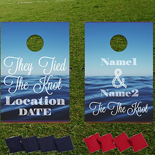 VictoryStore Custom Wedding Bag Toss Game – Custom Wedding Cornhole - They Tied The Knot