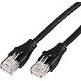 Amazon Basics RJ45 Cat 6 Ethernet Patch Cable, 1Gpbs Transfer Speed, Gold-Plated Connectors, 14 Foot, Black