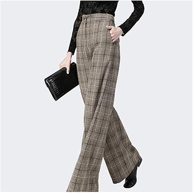 ladies wool tartan trousers