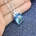 J.MOSUYA 925 Sterling Silver Plated Topaz Jewelry Set For Women, Swarovski Element Crystal Earring Necklace Set