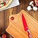 Vremi 3-Piece Bamboo Cutting Board Set - Small and Large Organic Wood Cutting Boards for Meat - Heavy Duty Wooden Board Tools with Silicone Storage Handle for Commercial and Kitchen Sink Use - Red