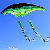 TianYueFly Huge 3D Adult Gliders Kite, 120" in Giant Single Line Kites with Two 17ft 3D Tails, Large Beach Kite for Adults