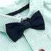 Tem Doger Baby Boys Casual Suit Cotton Short Sleeve Striped Button Down Bowtie Shirt Short Pant Clothes Set Outfit (90/12-18 Months)