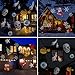 Christmas Lights, Halloween Christmas Star Outdoor Night Shower Snowflakes Projector Light Decorations 12 Slides Show LED Moving Landscape Spotlights for Holiday Christmas Decorations