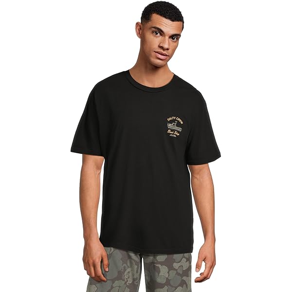 (取寄) ソルティ クルー メンズ ボート ショップ クラシック ショートスリーブ ティー Salty Crew men Boat Shop Classic Shortsleeve Tee Bone Salty Crew Mens Boat Shop Classic Short Sleeve Tee Black Medium