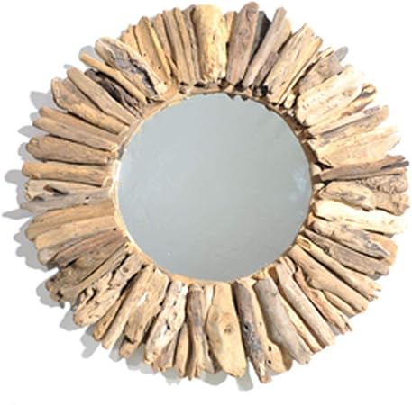 Miroir Rond En Bois Flotte D100 Miroir Rond Bois Miroir Rond