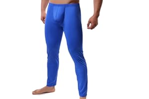 YUFEIDA Men's Sexy Underwear Bottoms Low Rise Leggings Pants Mesh Long Trousers