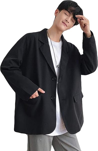 Amazon Aozuo メンズ ファッション コート スーツ ジャケット シンプル おしゃれ メンズ 春 夏 秋 お洒落 カジュアル ゆったり コート ビジネス トップス コート ジャケット 通販