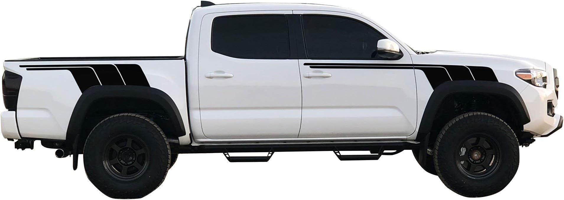 Glossy Black - Taco Troopers Back to The Future Side Stripes (Full Set: Front & Rear)