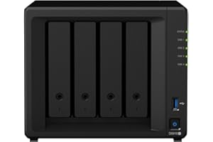 Synology DiskStation DS918+ NAS Server for Business with Intel Celeron CPU, 8GB Memory, 256GB SSD, 8TB HDD, Synology DSM Operating System